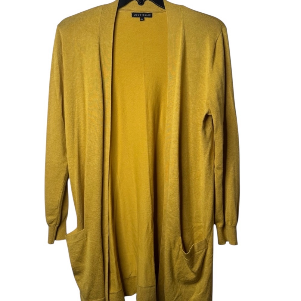 Women's Mustard Open Front Cardigan
